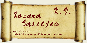 Kosara Vasiljev vizit kartica